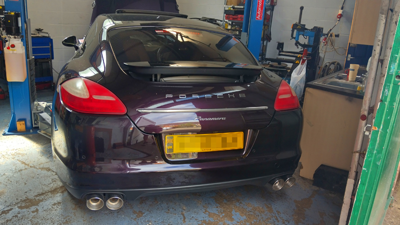 Porsche Panamera In for Service, MOT & Rocker Cover Gasket Repair